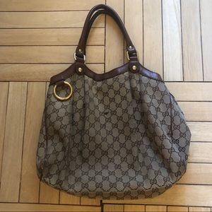 Authentic Gucci Sukey Medium Original GG Canvas Tote
